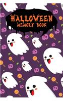 Halloween Memory Book: An Activity Book for Kids to Record Their Halloween Day - Coloring - Drawing - Journaling - Cute Ghost