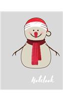 Notebook: Composition Notebook Winter Journal diary For school Ideas Notes Xmas Gray White Gift for Girls Boys Kids Women Men 8'' x 10'' Blank 120 Pages The l