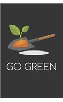 Go Green Notebook: Lined Journal, 120 Pages, 6 x 9, Affordable Gift Journal Matte Finish