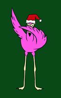 Dabbing Flamingo Dab: Christmas Eve Notebook - Funny Dabbing Xmas Snowman Winter Santa Claus Holiday Dab Season Mini Notepad Gift College Ruled (6"X9")