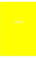 2019: Calendrier/Agenda: 1 semaine sur 2 pages, Format 6" x 9" (15.24 x 22.86 cm), Couverture jaune(7 Calendrier/Agenda)