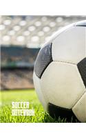 Soccer Notebook: 8 x 10 inch, soccer journal, soccer composition book, college ruled composition book, 150 pages