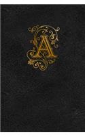 Old Gold Monogram Journal - Letter a