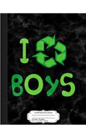 I Recycle Boys Composition Notebook: College Ruled 93/4 X 71/2 100 Sheets 200 Pages for Writing