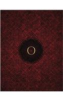Monogram "O" Blank Sketchbook: Sketch Pad Notebook(15 Monogram Crimson 150 Sketch)