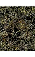 Journal Notebook Flower Pattern 6: 172 Lined Numbered Pages With 3 Index Pages For Easy Organization in Large 8 x 10 Size For Journaling, Writing, Planning or Doodling.(21 Artsy Lined Journals)