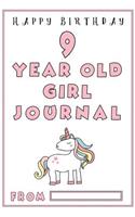 9 Year Old Girl Journal