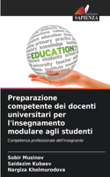 Preparazione competente dei docenti universitari per l'insegnamento modulare agli studenti