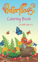 Butterflies Coloring Book For Girls Ages 8-12