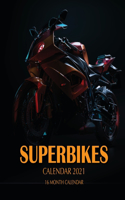 Superbikes Calendar 2021: 16 Month Calendar