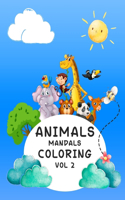 Animals Mandals Coloring Book Vol 2