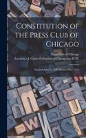 Constitution of the Press Club of Chicago