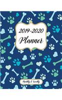 2019-2020 Monthly And Weekly Planner: Calendar, Organizer, Goals and Wish List + More Monthly And Weekly Monday Start Academic Year Planner July 2019 to June 2020 Record Book Dog Paw Pat