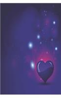 Notebook Luminous Heart violet Edition: A notebook for women with hearts