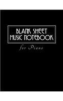 Blank Sheet Music Notebook for Piano: Large 8.5x11 100 Pages - Blank Sheet Music Notebook Piano Pianist Gift Classical Music