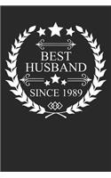 Best Husband Since 1989: Husband Gift Notebook, Wedding Anniversary Gift, Softcover (6x9 inches) with 120 Pages