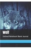 Wolf: Unlined Notebook Blank Journal