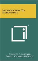 Introduction To Metaphysics