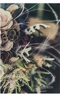 Journal Pages - Bouquets and Floral Arrangement: 6" x 9", lined journal, blank book notebook, durable cover,150 pages for writing