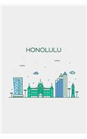 Honolulu Minimalist Travel Notebook [Lined] [6x9] [110 pages]