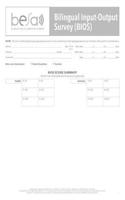 Bilingual English-Spanish Assessment™ (BESA™): Bilingual Input-Output Surveys (BIOS)