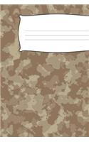 Camouflage Composition Notebook: Primary Ruled Notebook Lined School Journal - 110 Pages - 7.5 x 9.25" - Children Kids Girls Boys Teens Women Wide Ruled School Composition Books