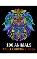 100 Animals Adult Coloring Book: With Lions, Elephants, Owls, Horses, Dogs, Cats, and Many More! Stress Relieving Designs for Adults Relaxation Creative haven books