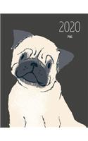 2020 Pug: Dated Weekly Planner With To Do Notes & Dog Quotes - Pug Fawn(83 Awesome Calendar Planners for Dog Owners Dark)