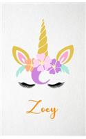 Zoey A5 Lined Notebook 110 Pages