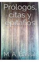 Prólogos, citas y epitafios