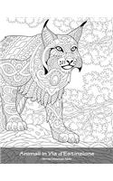 Animali in Via d'Estinzione Libro da Colorare per Adulti 1
