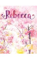 Rebecca: Personalized Journal - A Pink Cherry Blossom Diary