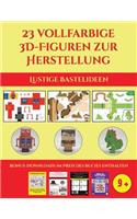 Lustige Bastelideen (23 vollfarbige 3D-Figuren zur Herstellung mit Papier)