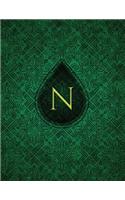 Monogram "N" Sketchbook: Blank Art Pad Notebook Journal