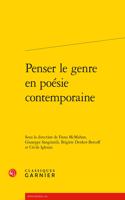 Penser Le Genre En Poesie Contemporaine