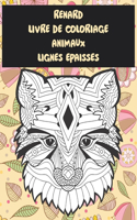 Livre de coloriage - Lignes épaisses - Animaux - Renard