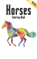 Horses Coloring Book