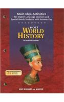 Holt World History Main Idea Activities for English Language Learners and Special-Needs Students with Answer Key: The Human Journey