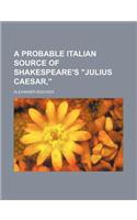 A Probable Italian Source of Shakespeare's Julius Caesar,