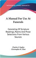 Manual For Use At Funerals