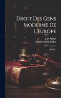 Droit Des Gens Moderne De L'europe