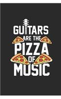 Guitars Are The Pizza Of Music: Dotted Bullet Notebook - Music Instrument Gift For Guitar Player
