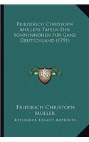 Friederich Christoph Mullers Tafeln Der Sonnenhohen Fur Ganz Deutschland (1791)