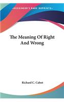 Meaning Of Right And Wrong