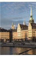 A View of Stockholm Sweden at Sunset Journal: 150 Page Lined Notebook/Diary