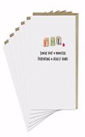 6-Pack Em & Friends Not a Monster Card