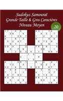 Sudokus Samouraï - Grande Taille & Gros Caractères - Niveau Moyen - N°20: 100 Sudokus Samouraï - Format A4 (8,5' x 11') - Grands Caractères (22 points) pour les Sudokus et les solutions(20 Sudoku Samouraï Moyen)