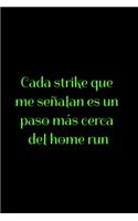 Cada strike que me señalan es un paso más cerca del home run