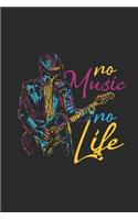 No Music No Life: Guitars Notebook, Dotted Bullet (6" x 9" - 120 pages) Musical Instruments Themed Notebook for Daily Journal, Diary, and Gift