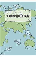 Turkmenistan: Ruled Travel Diary Notebook or Journey Journal - Lined Trip Pocketbook for Men and Women with Lines